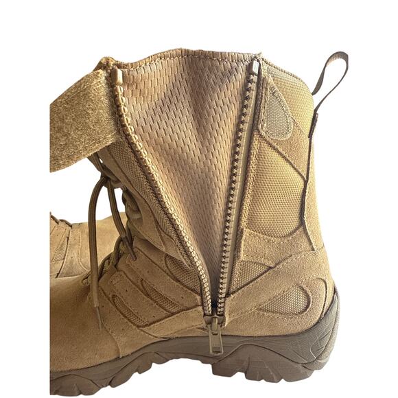 Merrell Work Boots Moab 2 8" Defense Zip Men 11.5M WP Suede Composite Toe Coyote - Picture 8 of 13